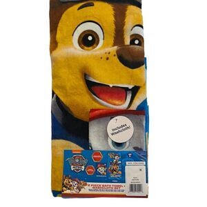 Franco Paw Patrol Kids Bath/Pool/Beach Soft Cotton Terry Towel with Washcloth 2